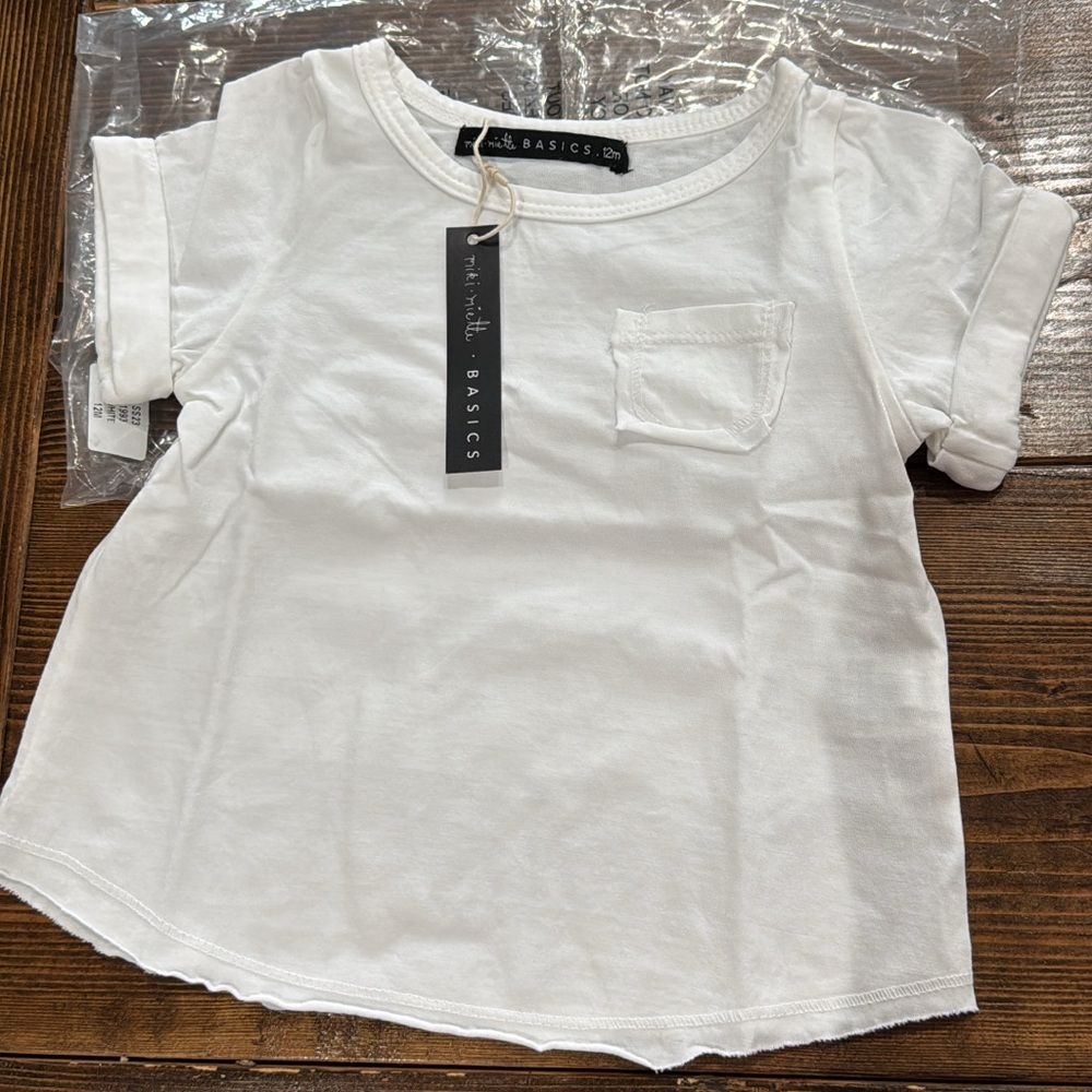 Basics White Kids Short Sleeve Tee